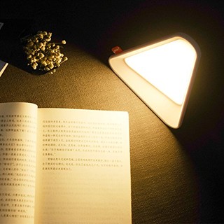 易信 床头灯 阅读灯 LED北欧氛围灯 简约装饰灯 台灯 可充电 DZ19 (岩石灰、翻转调光)