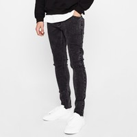 Bershka 巴适卡 00266534800 男士水洗小脚紧身牛仔裤