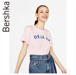 Bershka 巴适卡 02624899447 女士字母T恤