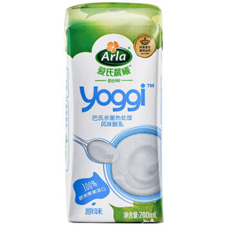  Arla 爱氏晨曦 Yoggi 原味酸奶 200ml*12盒