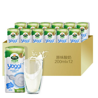  Arla 爱氏晨曦 Yoggi 原味酸奶 200ml*12盒