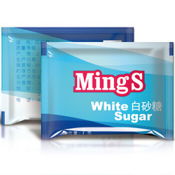 铭氏Mings 咖啡糖包 优级白砂糖独立包装7g×100包 奶茶冲饮调味食用糖 *3件