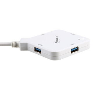  SAMZHE 山泽 JXQ-005W USB3.0 4口HUB 便携式高速专业扩展集线器  白色