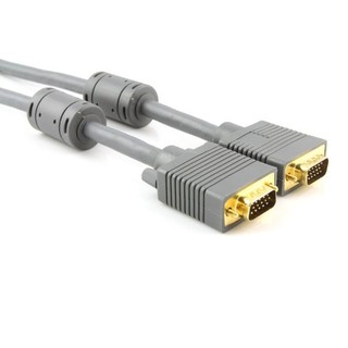 CE-LINK 4025 VGA视频连接线 双磁环 D-SUB线 10米 灰色
