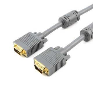  CE-LINK 4025 VGA视频连接线 双磁环 D-SUB线 10米 灰色