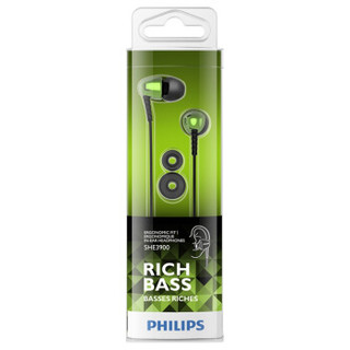  PHILIPS 飞利浦 SHE3900GN 入耳式耳机 绿色