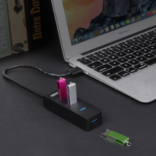 UNITEK 优越者 Y-3098ABK USB3.0高速扩展4口HUB集线器