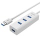 白菜党：优越者 USB3.0集线器 USB-HUB 1转4 白色0.3米