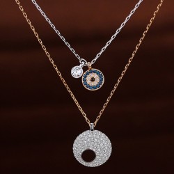 SWAROVSKI 施华洛世奇 Crystal Wishes Evil Eye 5272243 恶魔之眼二合一项链套装