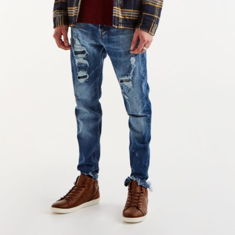 16日0点:PULL&BEAR 05685551 男士剪洞收