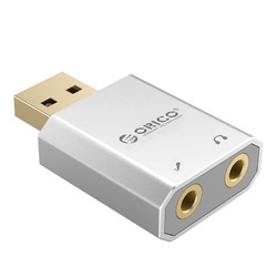 Orico/奥睿科 USB外置声卡转换器台式机电脑笔记本外接耳机免驱