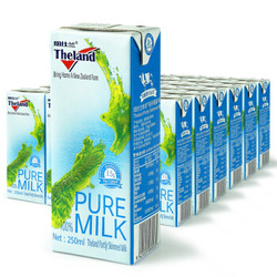 Theland 纽仕兰牧场 3.5g蛋白质 部分脱脂纯牛奶 250ml*24盒 *3件