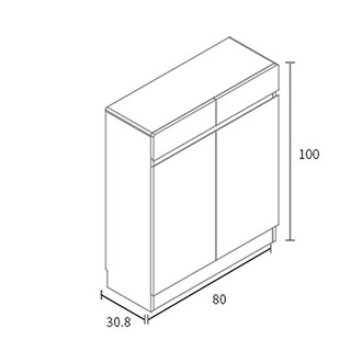 Homestar 好事达 1918 戈菲尓皓轩双门鞋柜 80*30.8*100cm