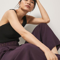 Massimo Dutti 05004511606 女士褶缝长裤