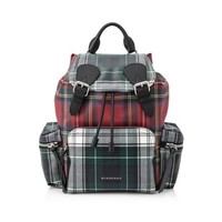 BURBERRY 博柏利 Rucksack 女士经典格纹中号双肩背包