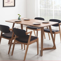 TIMI 天米 橡木实木一桌四椅餐桌椅组合 1.4米