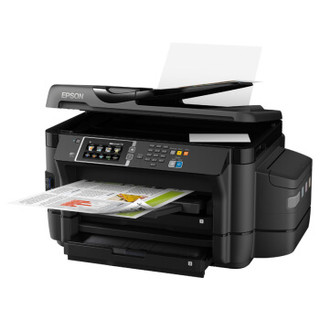 EPSON 爱普生 L1455 A3+彩色喷墨一体机 (打印 扫描 复印 传真、A3、有线，无线，有线&无线，USB，云打印，移动APP打印、支持双面打印、墨水、家庭办公，小型商用，大型办公、墨仓/加墨式打印)