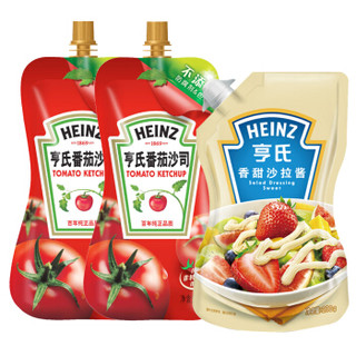  Heinz 亨氏 番茄沙司 320g *2袋+香甜沙拉酱 200g