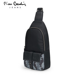 皮尔卡丹胸包男迷彩斜挎包 男士时尚休闲单肩