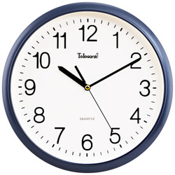 天王星（Telesonic）挂钟 客厅创意钟表现代简约静音钟时尚个性3D立体时钟卧室石英钟圆形挂表S9956-1深蓝 *3件