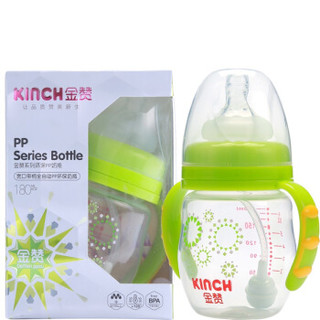 KINCH 金赞 J302 宽口PP环保奶瓶 180ml 绿色