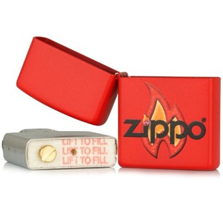 ZIPPO 之宝 哑漆单面彩印系列 打火机 红色