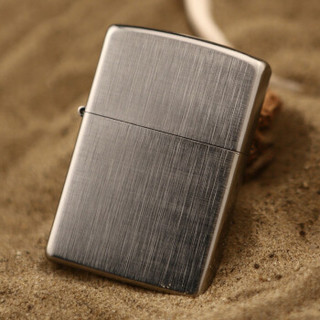 ZIPPO 之宝 28181 镀铬亚麻纹打火机 银色