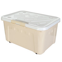 ailaiya 艾莱雅 滑轮式储物箱 咖色 50L