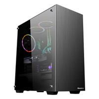 Huntkey 航嘉 GX600H 黑色 ATX机箱（单侧透、标配1把风扇）