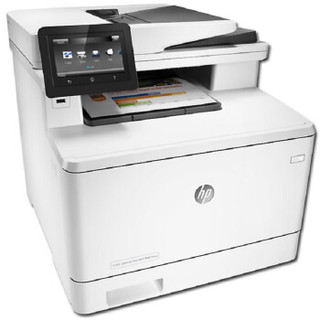 HP 惠普 MFP M477fdw 彩色激光多功能一体机 (打印 扫描 复印 传真、彩色激光、有线，无线，USB，云打印，移动APP打印、支持自动双面打印、一体式硒鼓、A4)