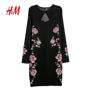 H&M HM0573378 女士刺绣连衣裙 38