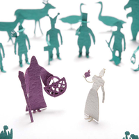 TERADA MOKEI·白雪公主与七个小矮人毒苹果场景纸质模型