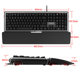 CHERRY 樱桃 MX BOARD 5.0 108键 有线机械键盘 黑色 白光 黑轴