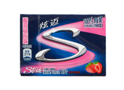 炫迈（Stride）无糖口香糖酸甜草莓味6片糖果零食10.8g