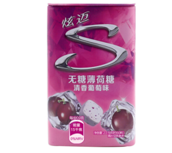 炫迈(Stride) 无糖薄荷糖22.5g(清香葡萄味) *2件