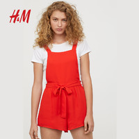 H＆M DIVIDED HM0612730 女士吊带连身短裤 红色 36