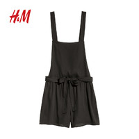 H＆M DIVIDED HM0612730 女士吊带连身短裤 黑色 34