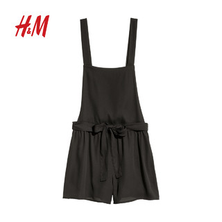 H＆M DIVIDED HM0612730 女士吊带连身短裤 黑色 34