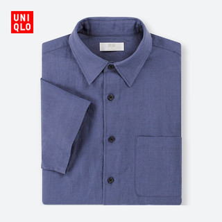 UNIQLO 优衣库 404408 男士麻棉短袖衬衫