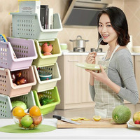 BELO 百露 塑料带轮厨房收纳架四件套