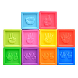 米芽 婴儿软积木可拼插塑料玩具3-6周岁数字婴