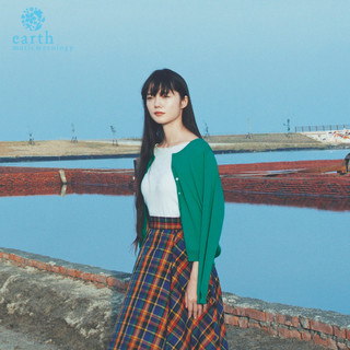 earth music&ecology Y0182D70000 女士针织开衫 白色 M