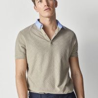  Massimo Dutti 00706152706 男士棉质纹理POLO衫