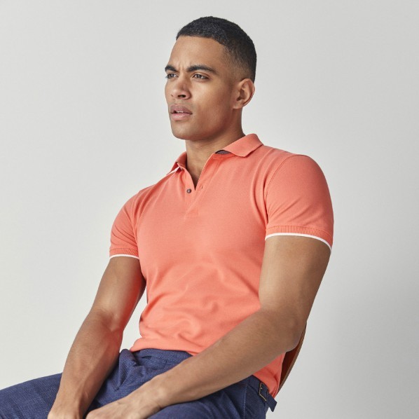  Massimo Dutti 00740299615 男士双层领口设计全棉 POLO衫