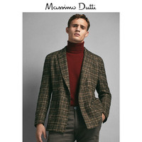 Massimo Dutti 限量版 02016218710 男士格纹羊毛西服