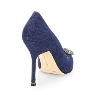 MANOLO BLAHNIK DENIM 女士牛仔高跟鞋