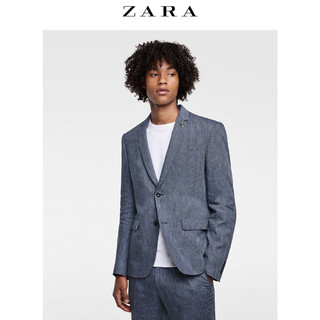 ZARA 05562605400 男士条纹亚麻西装外套 1