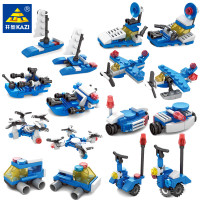 汇奇宝 益智积木玩具  警察交通系列整套8盒