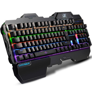 优想 MK905 104键 有线机械键盘 黑色 国产青轴 混光