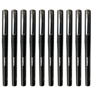 ZEBRA 斑马 C-JB1-CN 银蛇直液式中性笔 (黑色、0.5mm、10支装)